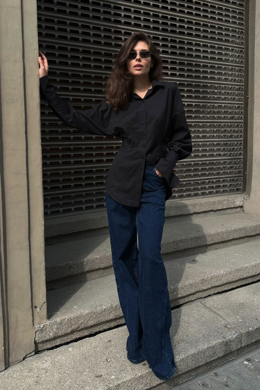 Рубашка приталенная BLACK