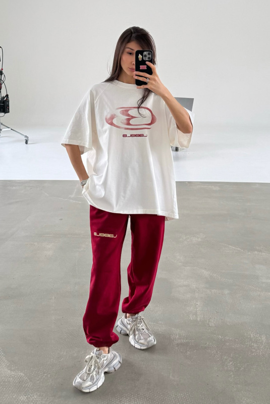 Футболка OVER FIT DR logo WHITE