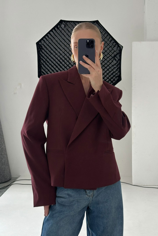 Пиджак короткий BURGUNDY