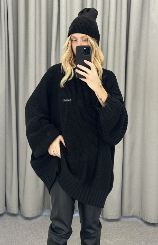 Джемпер объемный вязаный BLACK