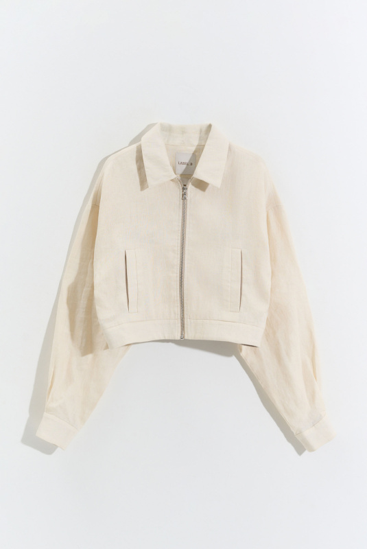 Бомбер изо льна BEIGE