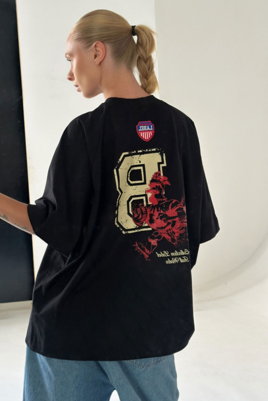 Футболка с рукавом реглан BLACK