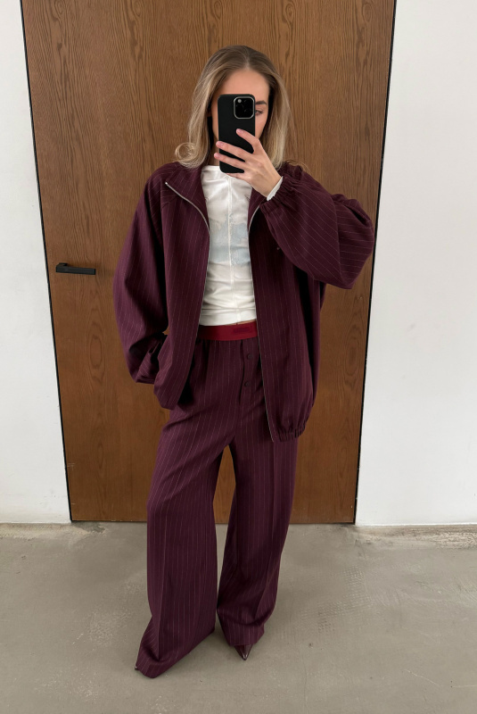 Брюки на резинке BURGUNDY