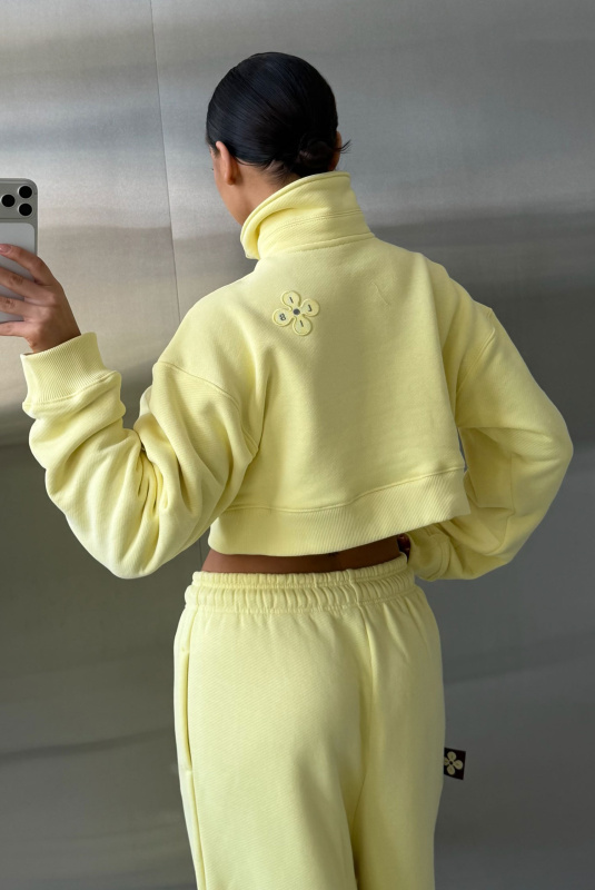 Свитшот поло укороченный