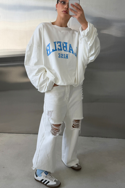 Свитшот с защипами тонкий