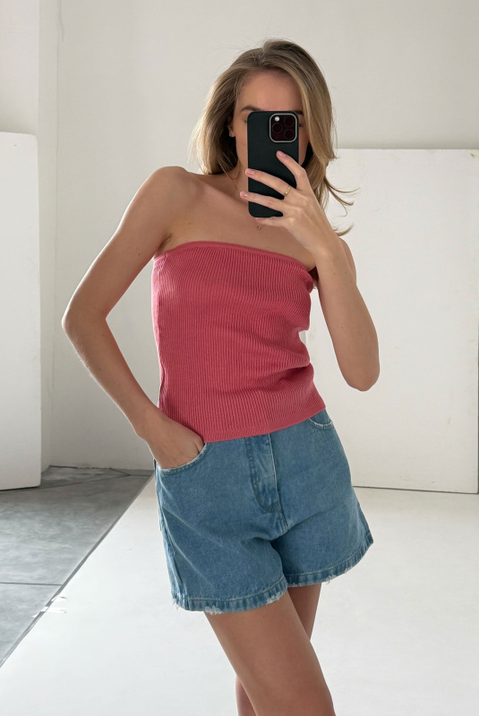 Топ-бандо вязаный LIGHT PINK Топ-бандо вязаный LIGHT PINK