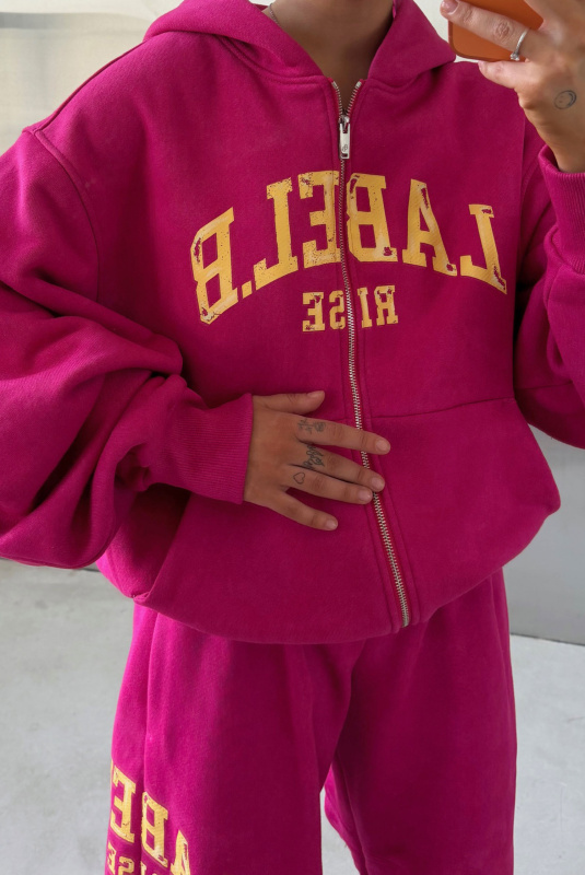 Худи на молнии (фуксия)