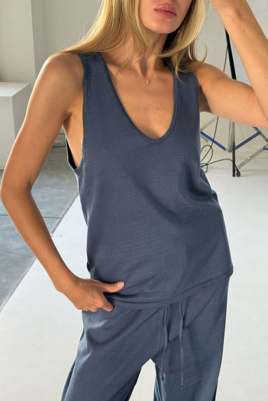 Майка вязаная BLUE Майка вязаная BLUE