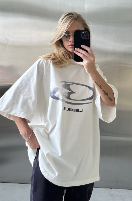 Футболка овер фит (лого серое)