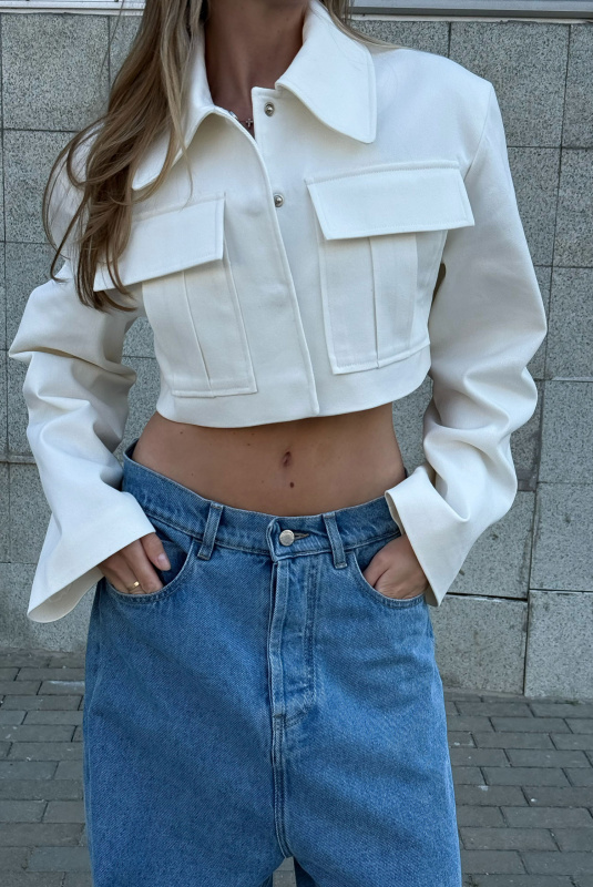 Рубашка укороченная белый ULLA & LABEL .B Рубашка укороченная белый ULLA & LABEL .B