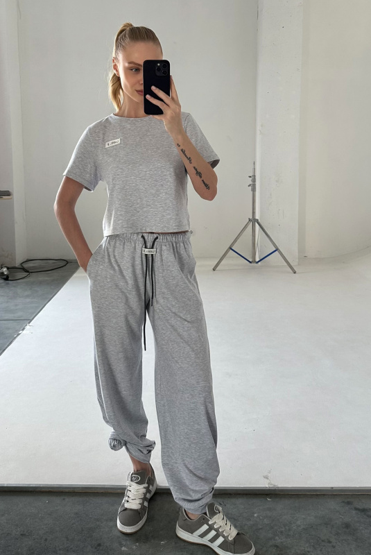 Футболка укороченная GREY