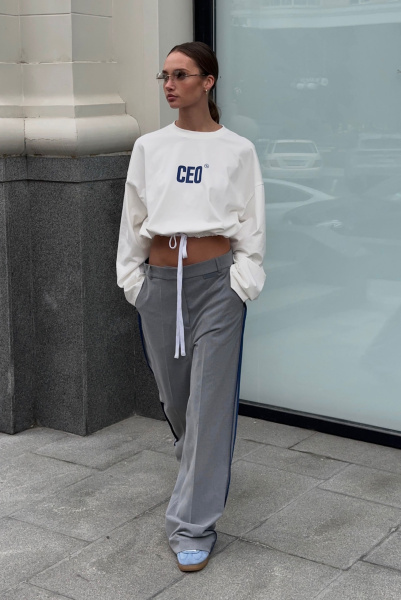 Лонгслив на кулисе WHITE