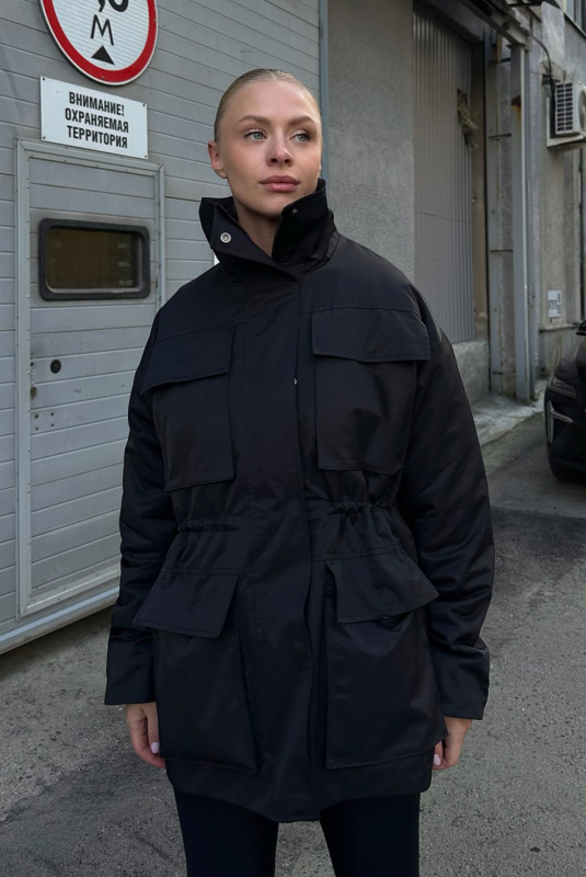 Парка утепленная (черная)