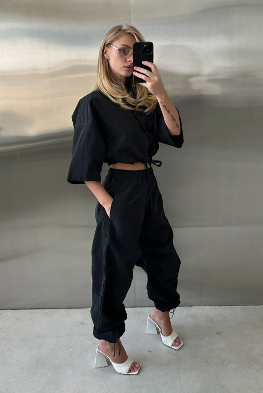 Брюки «бананы» плащевые