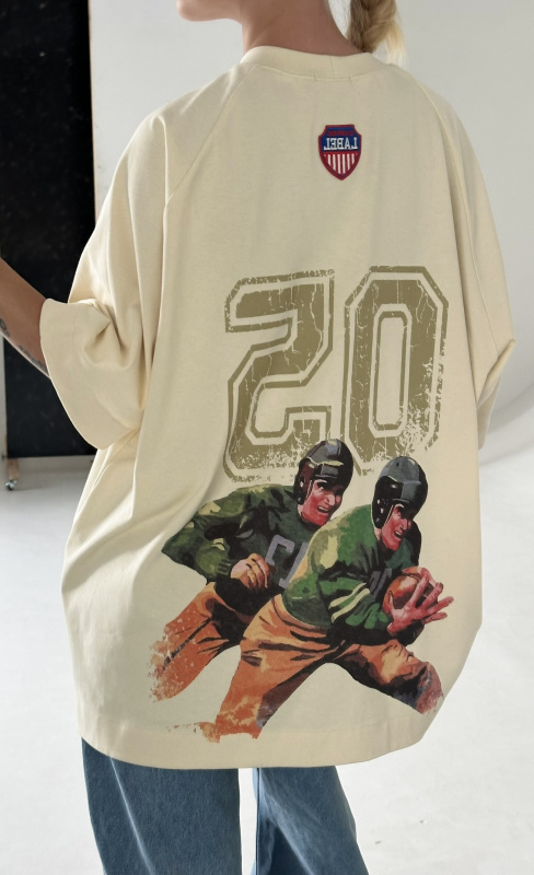 Футболка с рукавом реглан ECRU