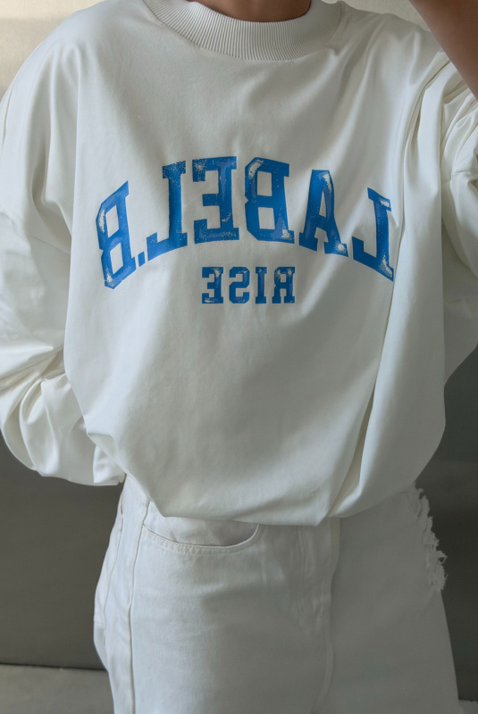 Свитшот с защипами тонкий