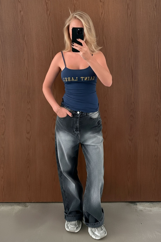 Майка на бретелях HRTG BLUE