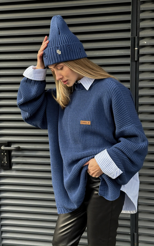 Джемпер с открытой спиной BLUE