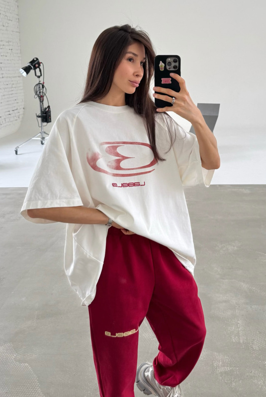 Футболка OVER FIT DR logo WHITE