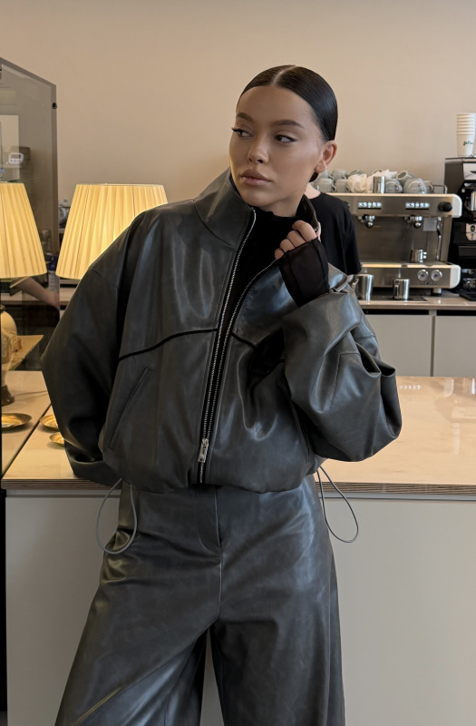 Куртка из экокожи GREY