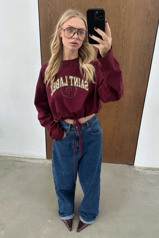 Лонгслив на кулисе HRTG BURGUNDY