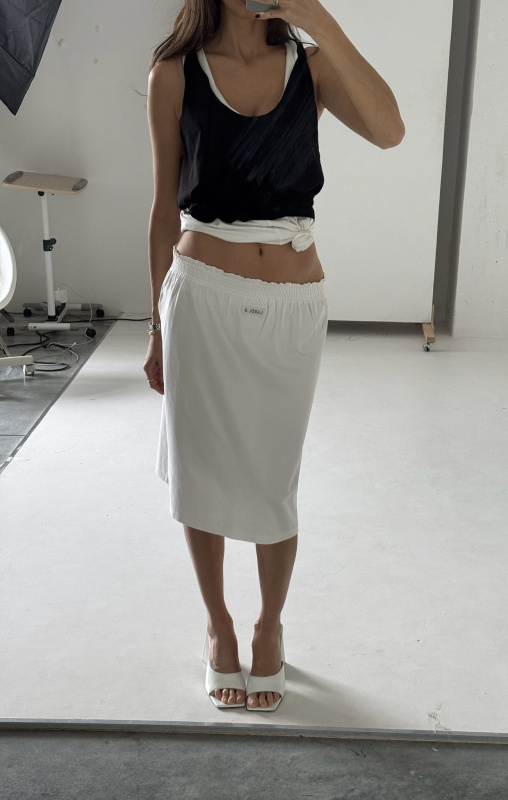 Юбка на резинке WHITE