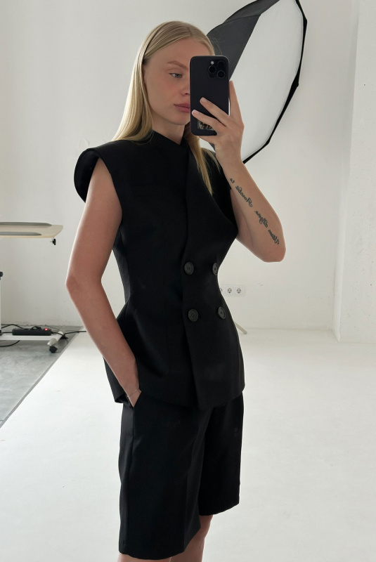 Шорты "Stephanie" Черный ULLA & LABEL .B Шорты "Stephanie" Черный ULLA & LABEL .B