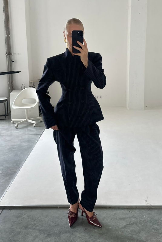 Пиджак "Stephanie" синяя полоска ULLA & LABEL .B