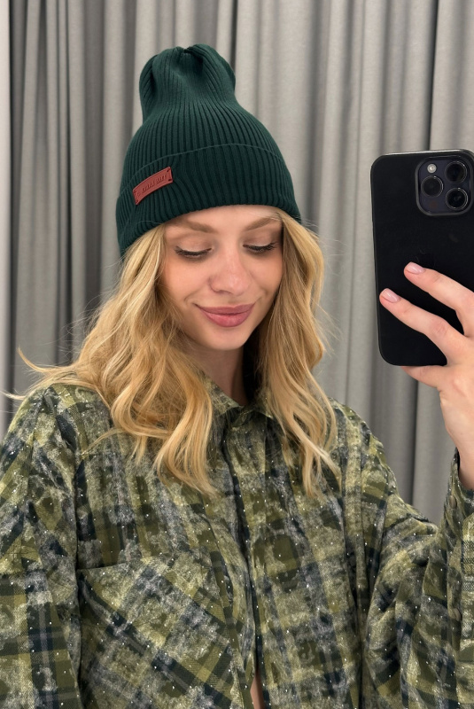 Шапка BEANIE DARK GREEN