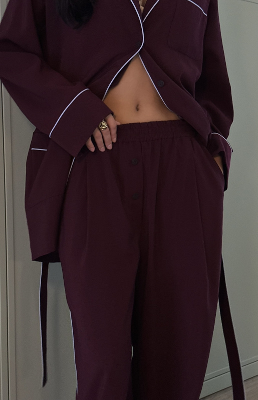 Рубашка пижамная BURGUNDY