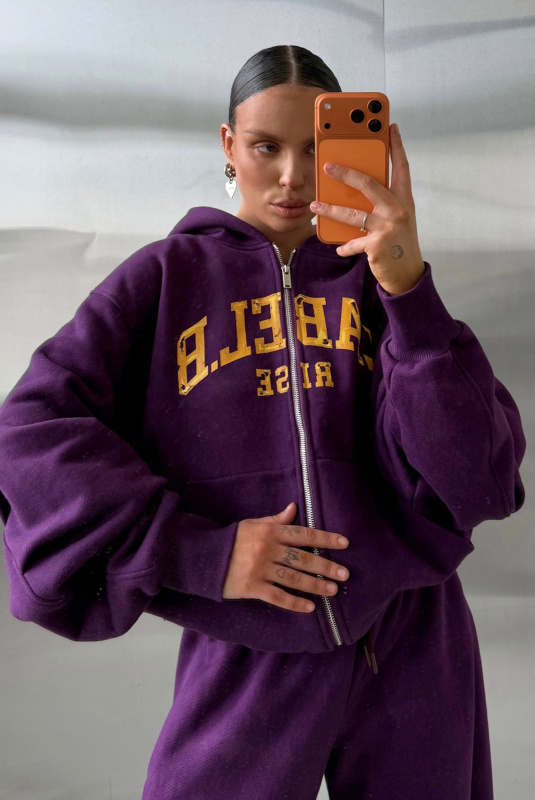 Худи на молнии (фиолетовый)