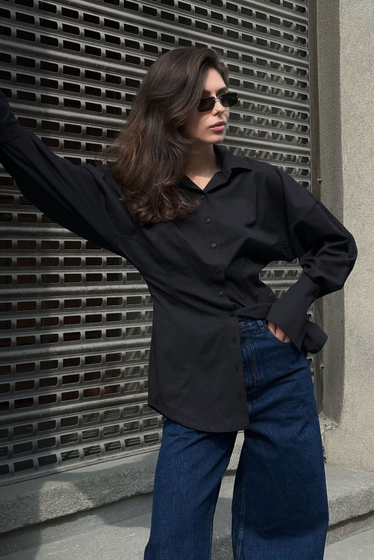 Рубашка приталенная BLACK