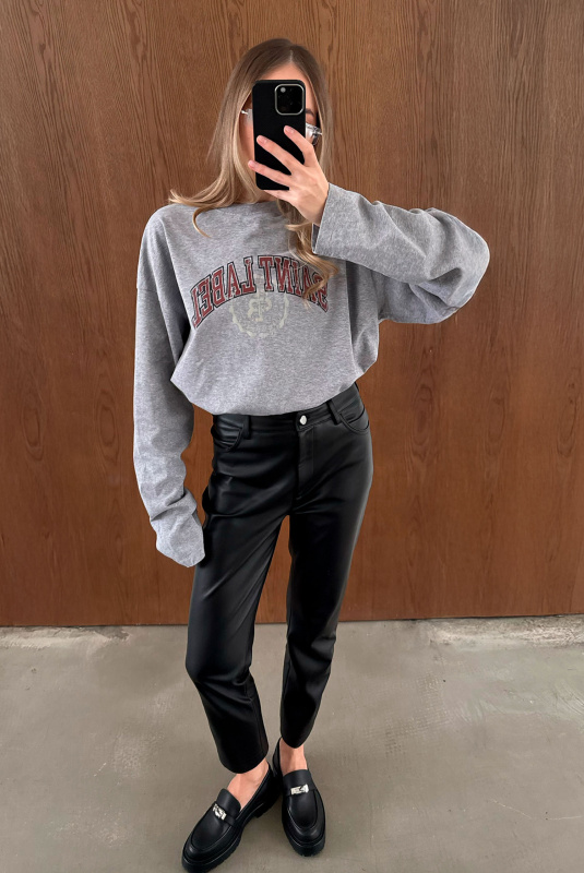 Лонгслив на кулисе HRTG GRAY MELANGE