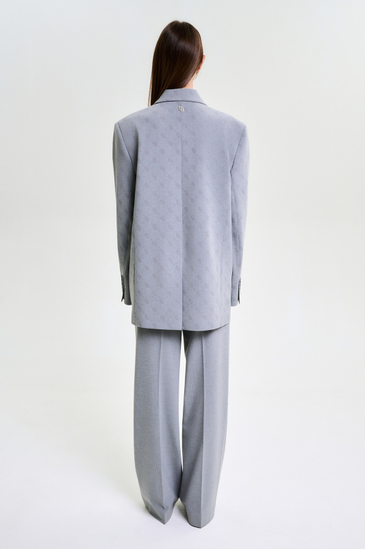 Пиджак объемный с паттерном GREY