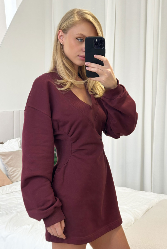 Платье приталенное BURGUNDY