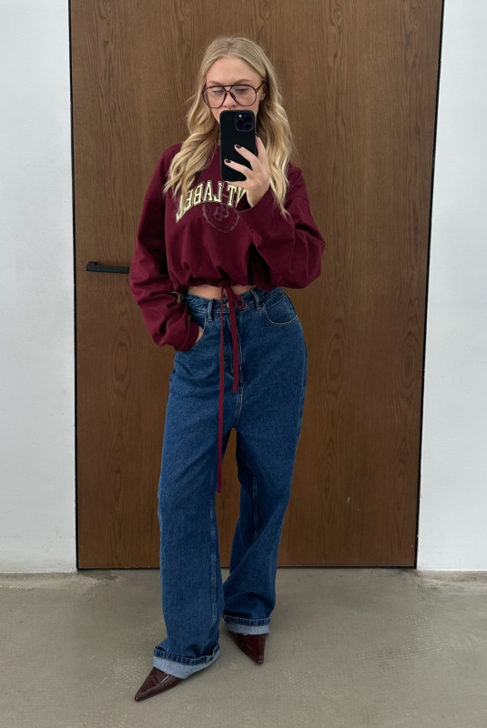 Лонгслив на кулисе HRTG BURGUNDY