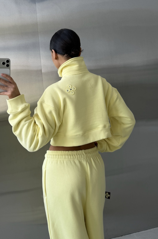 Свитшот поло укороченный