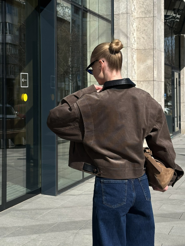 Джинсы Wide-leg DARK BLUE