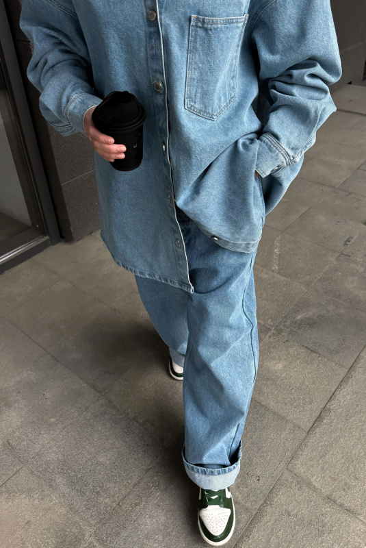 Джинсы на низкой посадке LIGHT BLUE