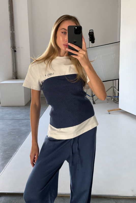 Топ-бандо вязаный BLUE