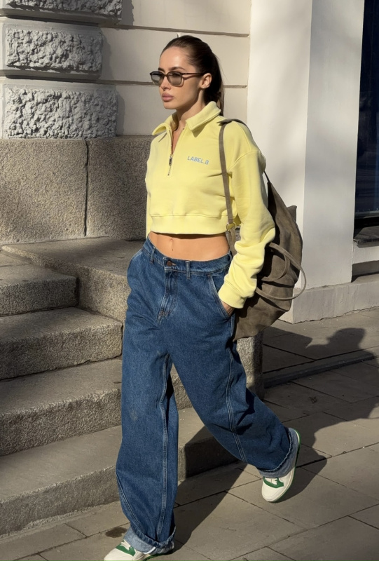 Джинсы прямые с рельефами (синие)