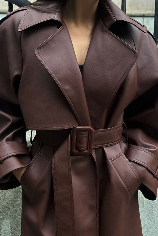 Тренч кожаный ULLA & LABEL .B