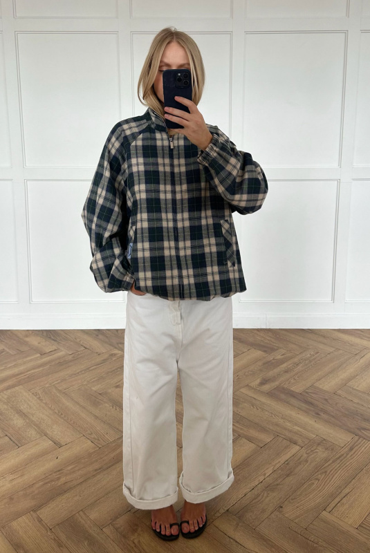 Олимпийка в клетку (сине-зеленая)