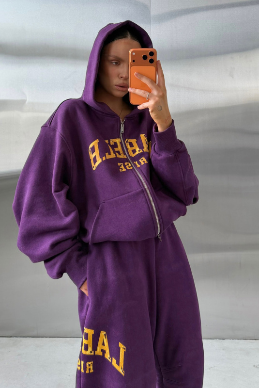 Худи на молнии (фиолетовый)