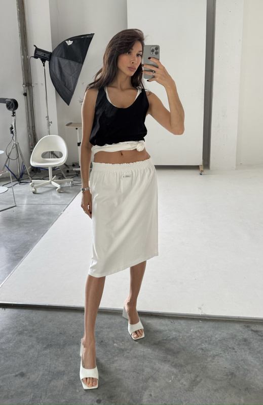 Юбка на резинке WHITE