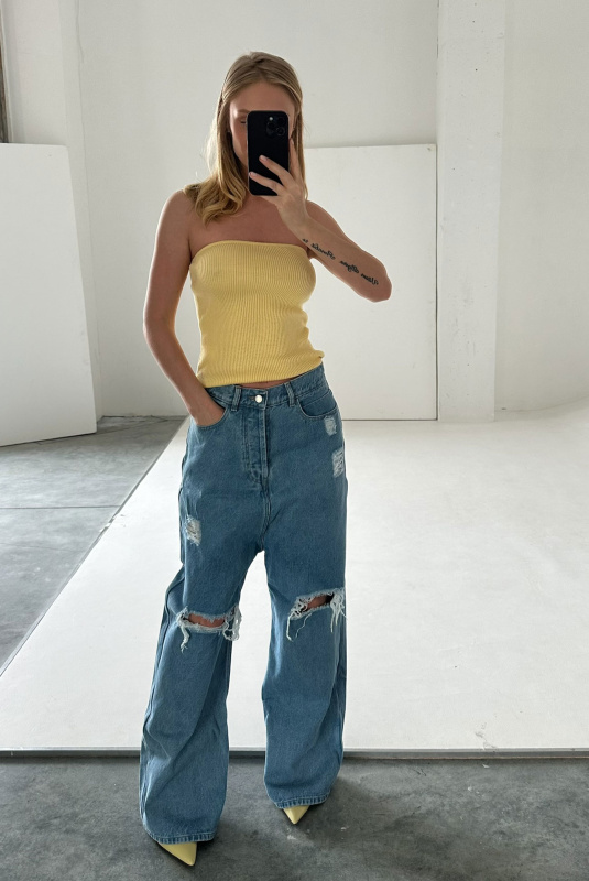 Топ-бандо вязаный LIGHT YELLOW Топ-бандо вязаный LIGHT YELLOW