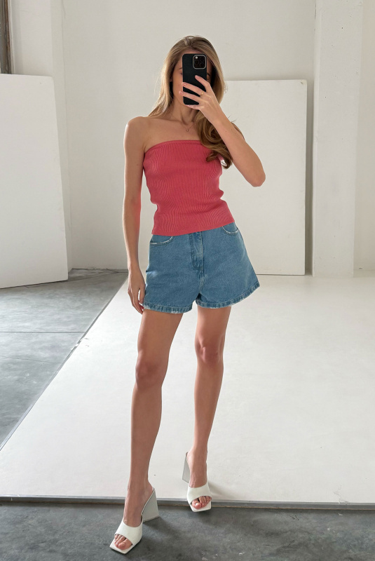 Топ-бандо вязаный LIGHT PINK Топ-бандо вязаный LIGHT PINK