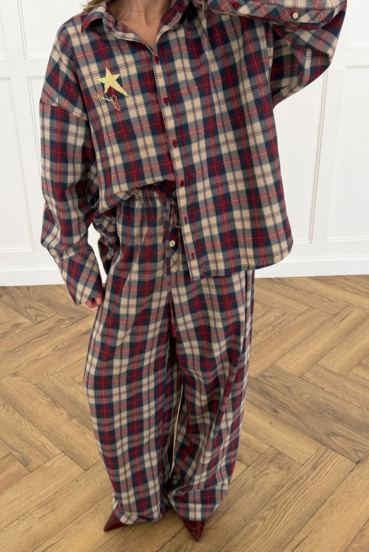 Брюки «бананы» в клетку