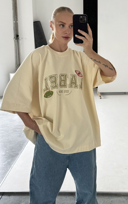 Футболка с рукавом реглан ECRU