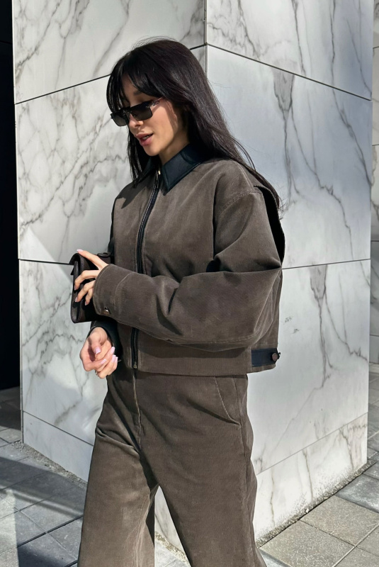 Бомбер из вельвета LIGHT BROWN Бомбер из вельвета LIGHT BROWN